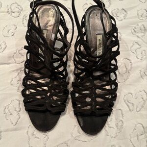 Manolo Blahnik Black Strappy Heels
